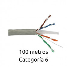 Cable Ethernet UTP rígido libre de halogenos 100 metros Cat. 6 GSC