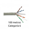 Cable Ethernet UTP rígido libre de halogenos 100 metros Cat. 6 GSC