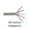 Cable Ethernet UTP rígido libre de halogenos 305 metros Cat. 6 en caja dispensadora GSC