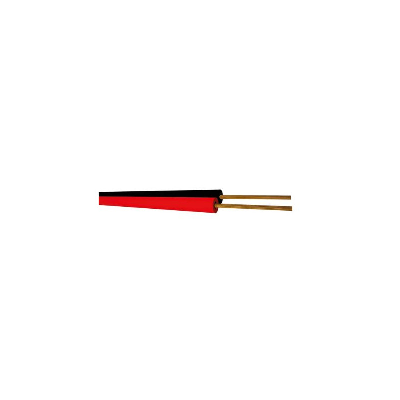 Cable paralelo rojo negro 2x0,75mm Rollo 100m GSC C1/10