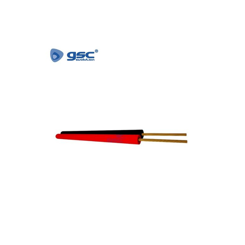 Cable paralelo rojo negro 2x1mm Rollo 100m GSC C1/1