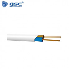 Cable manguera PLANA 2x0,75mm Blanco Rollo 100m GSC C1/1