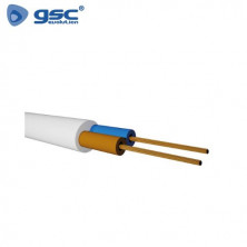 Cable manguera redonda 2x1,5mm Blanco Rollo 100m GSC