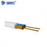 Cable manguera redonda 2x1,5mm Blanco Rollo 100m GSC