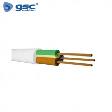 Cable manguera redonda VV-F FLEXIBLE 3x1mm Blanco Rollo 100m GSC