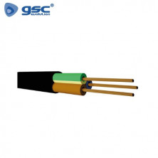 Cable manguera redonda VV-K FLEXIBLE 3x1mm Negro Rolllo 100m GSC