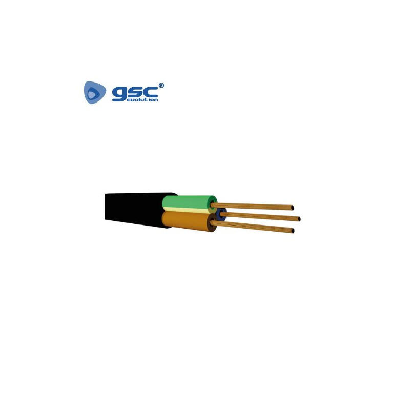 Cable manguera redonda RV-K FLEXIBLE 3x2,5mm Negro Rolllo 100m GSC
