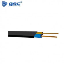 Cable manguera PLANA 2x0,75mm Negro Rollo 100m GSC