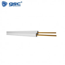 Cable paralelo blanco 2x0,5mm Cobre Polarizado Rollo 100m GSC