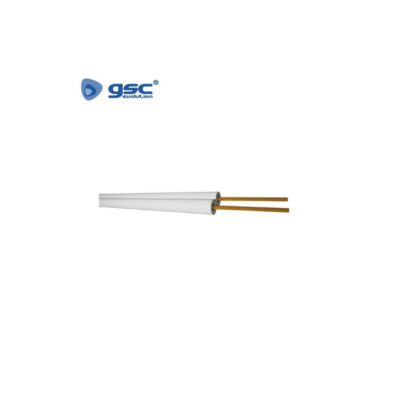 Cable paralelo blanco 2x0,5mm Cobre Polarizado Rollo 100m GSC