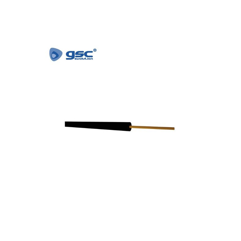 Cable unipolar flexible 1x1,5mm Negro Rollo 100m GSC