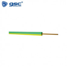 Cable unipolar flexible 1x1,5mm Verde Amarillo Rollo 100m GSC