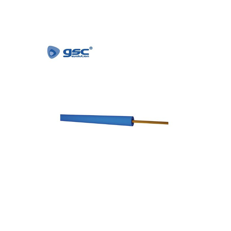 Cable unipolar flexible 1x2,5mm Azul Rollo 100m GSC