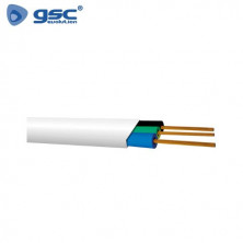 Cable manguera PLANA 3x1,5mm Blanco Rollo 50m GSC