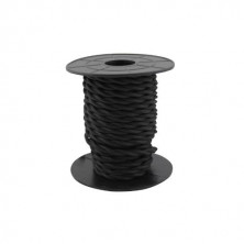 Cable textil 10m 2x0,75mm trenzado Negro GSC C1/10