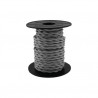 Cable textil 10m 2x0,75mm trenzado Gris oscuro GSC C1/40