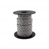 Cable textil 10m 2x0,75mm trenzado Gris claro GSC C1/10