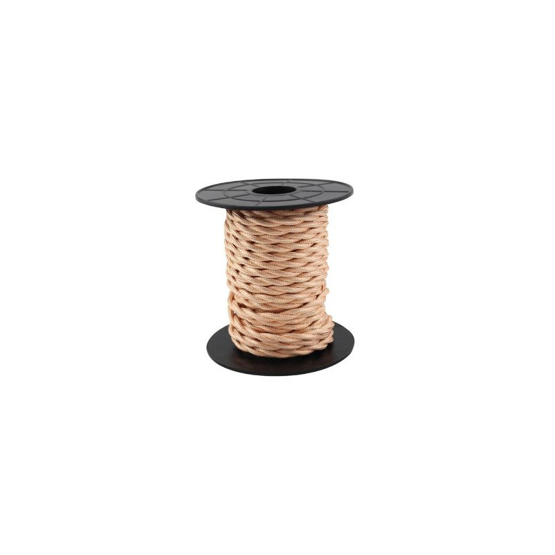 Cable textil 10m 2x0,75mm trenzado Cobre GSC C1/10