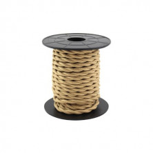 Cable textil 10m 2x0,75mm trenzado Marrón Claro GSC C2/10
