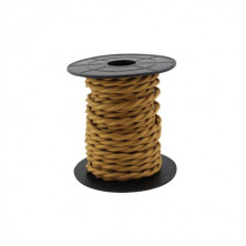 Cable textil 10m 2x0,75mm trenzado Amarillo GSC UUS C1/10