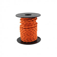 Cable textil 10m 2x0,75mm trenzado Naranja GSC C1/40