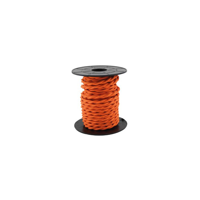 Cable textil 10m 2x0,75mm trenzado Naranja GSC /40