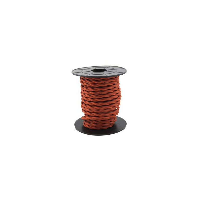 Cable textil 10m 2x0,75mm trenzado Cobrizo GSC C1/10