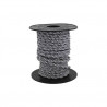 Cable textil 10m 2x0,75mm trenzado Negro Blanco GSC C1/40