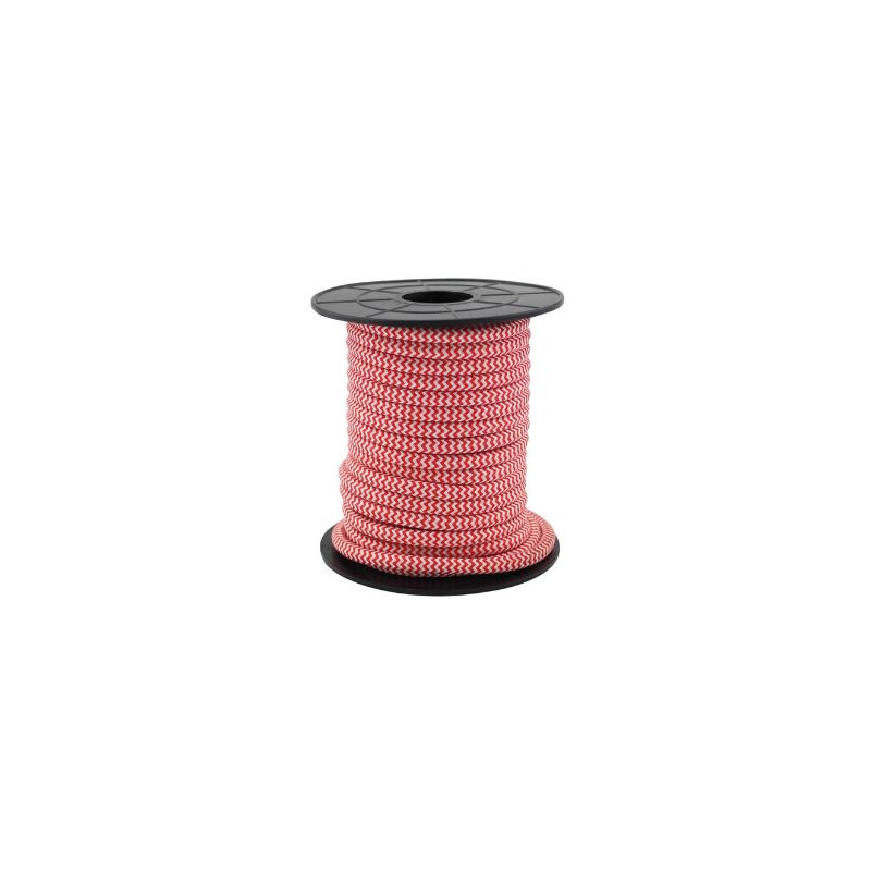 Cable textil 10m 2x0,75mm Blanco Rojo GSC C1/40