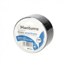 Cinta americana impermeable Negra 50mm x 10m HANTUMS C1/72