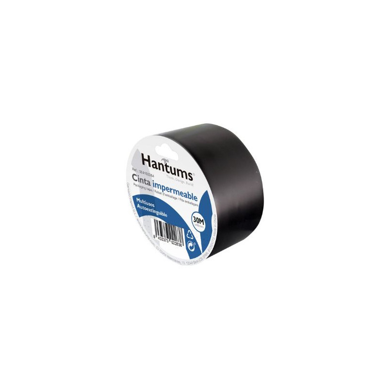 Cinta impermeable tuberias Negro 48mm x 30m HANTUMS C1/48