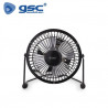 Mini Ventilador de sobremesa 2,5W USB Diámetro 15cm Metálico Negro Kila GSC C1/45