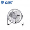 Mini Ventilador de sobremesa 2,5W USB Diámetro 15cm Metálico Gris Kila GSC C1/45