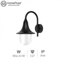 Farol jardin Gardeno E27 IP44 60w Campana Polipropileno Negro HomePluss GSC