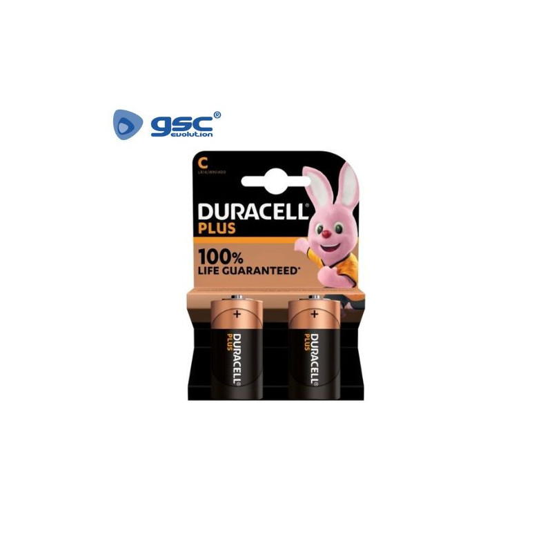 Pila Alcalina C LR14 1,5v Plus Blíster 2 pilas DURACELL C1/10