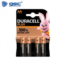 Pila Alcalina AA LR06 1,5v Plus Blíster 4 pilas DURACELL C1/20