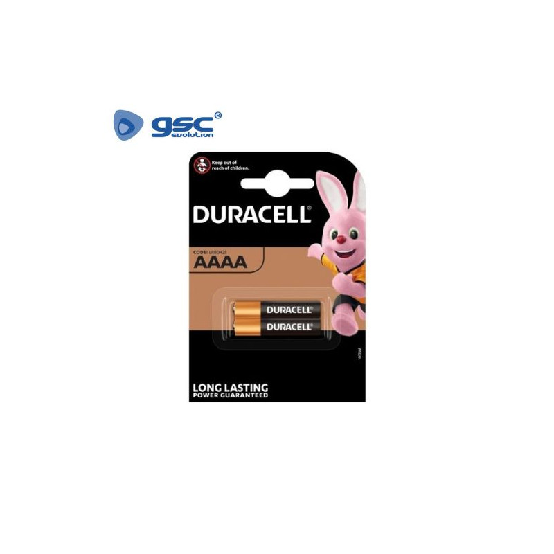 Pila Alcalina AAAA LR61 1,5v Blíster 2 pilas DURACELL