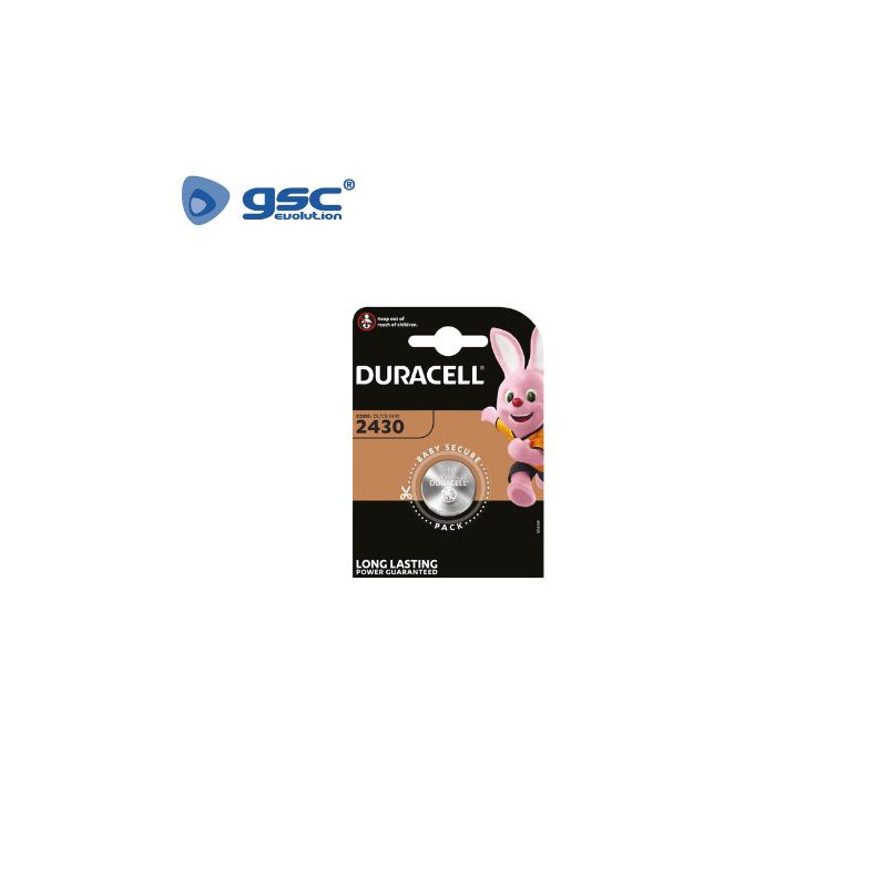 Pila Litio CR2430 3v Blister1 pila DURACELL C10/100