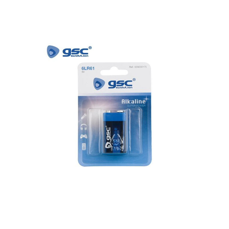 Pila Alcalina 9v 6LR61 Blíster 1 Pila GSC C12/144