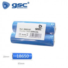 Pila Litio 18650 3.7v 2200 mAh con teton Blister 2 Pilas GSC C50/300