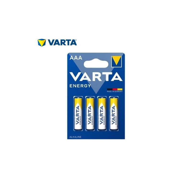 Pila Alcalina AAA LR03 1,5v Energy Blíster 4 pilas VARTA