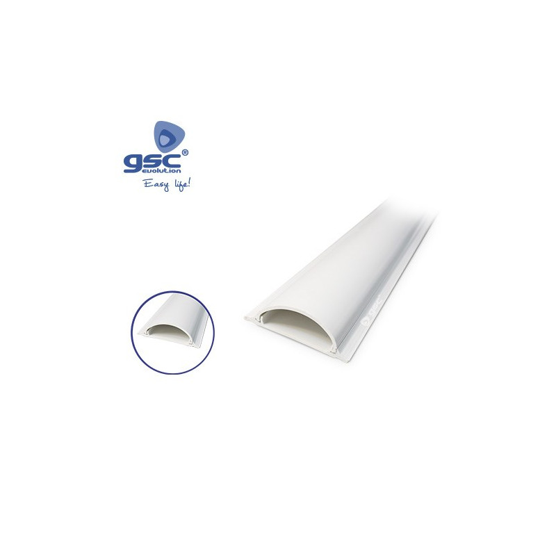 Canal Mini 25x90mm 2 metros Blanca para suelo adhesiva GSC C1/10