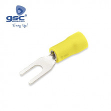 Terminal horquilla preaislado de 4,3mm para cable de 4-6mm Amarillo Bolsa 50 unidades GSC