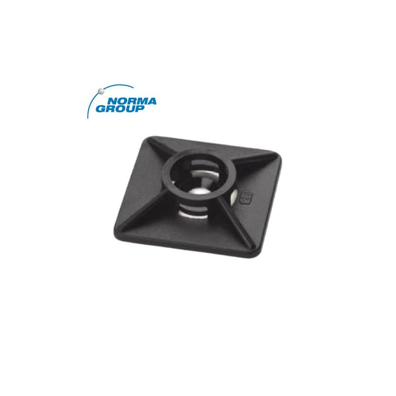 Base para brida de nylon con adhesivo 2E Negra 4,8C/A Bolsa 100 unidades Precio por unidad NORMA UUS