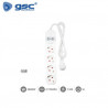 Base 4 Tomas TT 3x1,5mm 1,5 metros de cable + 3 USB (2 Tipo A+1 Tipo C) Inteligente Blanco GSC C1/12