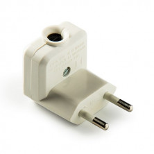 Clavija 10A 220V Lateral Blanco Diámetro 4,0mm Retractilado FAMATEL 60