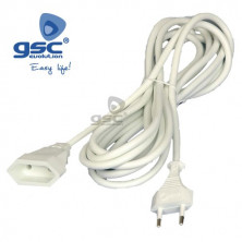 Prolongador 2m 10A 2x0,75mm Blanco GSC C1/20