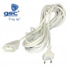 Prolongador 2m 10A 2x0,75mm Blanco GSC C1/20