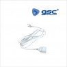 Prolongador 5m 10A 2x0,75mm Blanco GSC C1/20