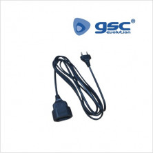 Prolongador 2m 10A 2x0,75mm Negro GSC C1/20